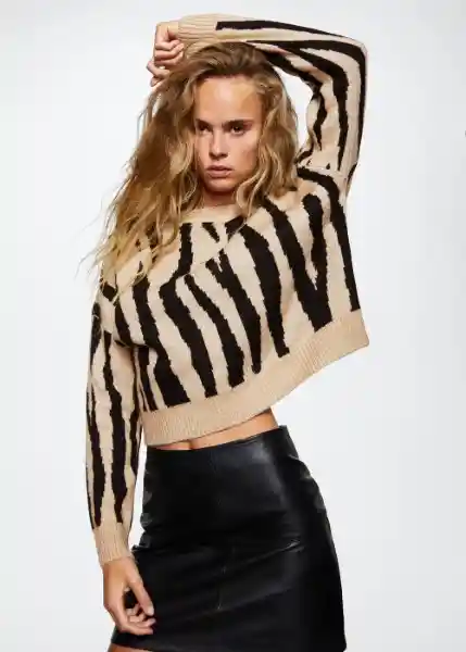 Jersey Zebra Crudo Talla 25 Mujer Mango