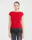 Camiseta Square Backneck Top Rojo Chili Oscuro T. M Chevignon