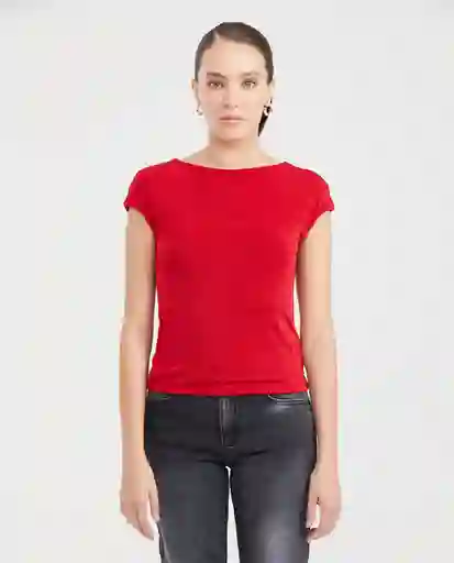 Camiseta Square Backneck Top Rojo Chili Oscuro T. M Chevignon