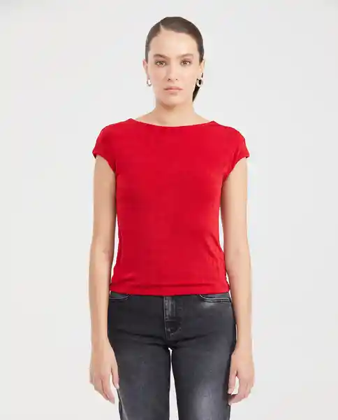Camiseta Square Backneck Top Rojo Chili Oscuro T. M Chevignon