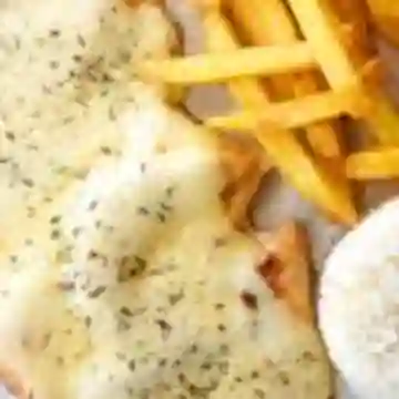 Pechuga Happy Gratinada con Arroz