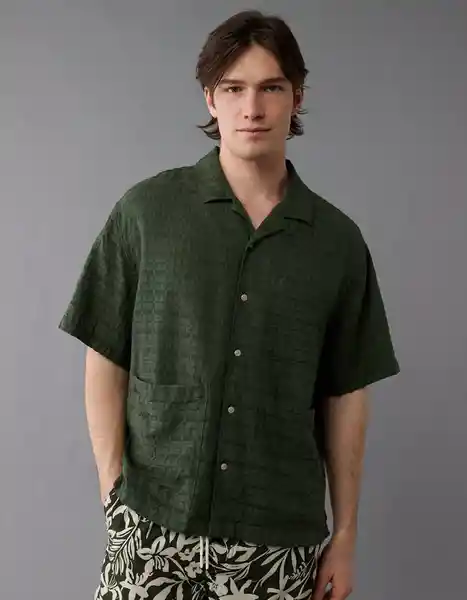 Camisa Hombre Verde Talla: MEDIUM 2867300 American Eagle