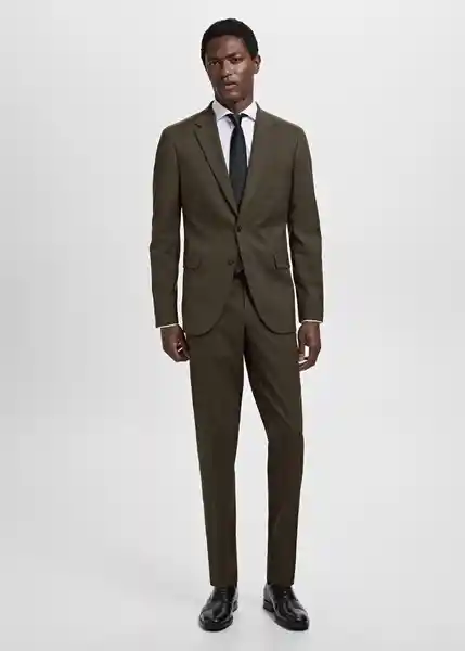 Blazer Americana Milan Khaki Talla 52 Hombre Mango