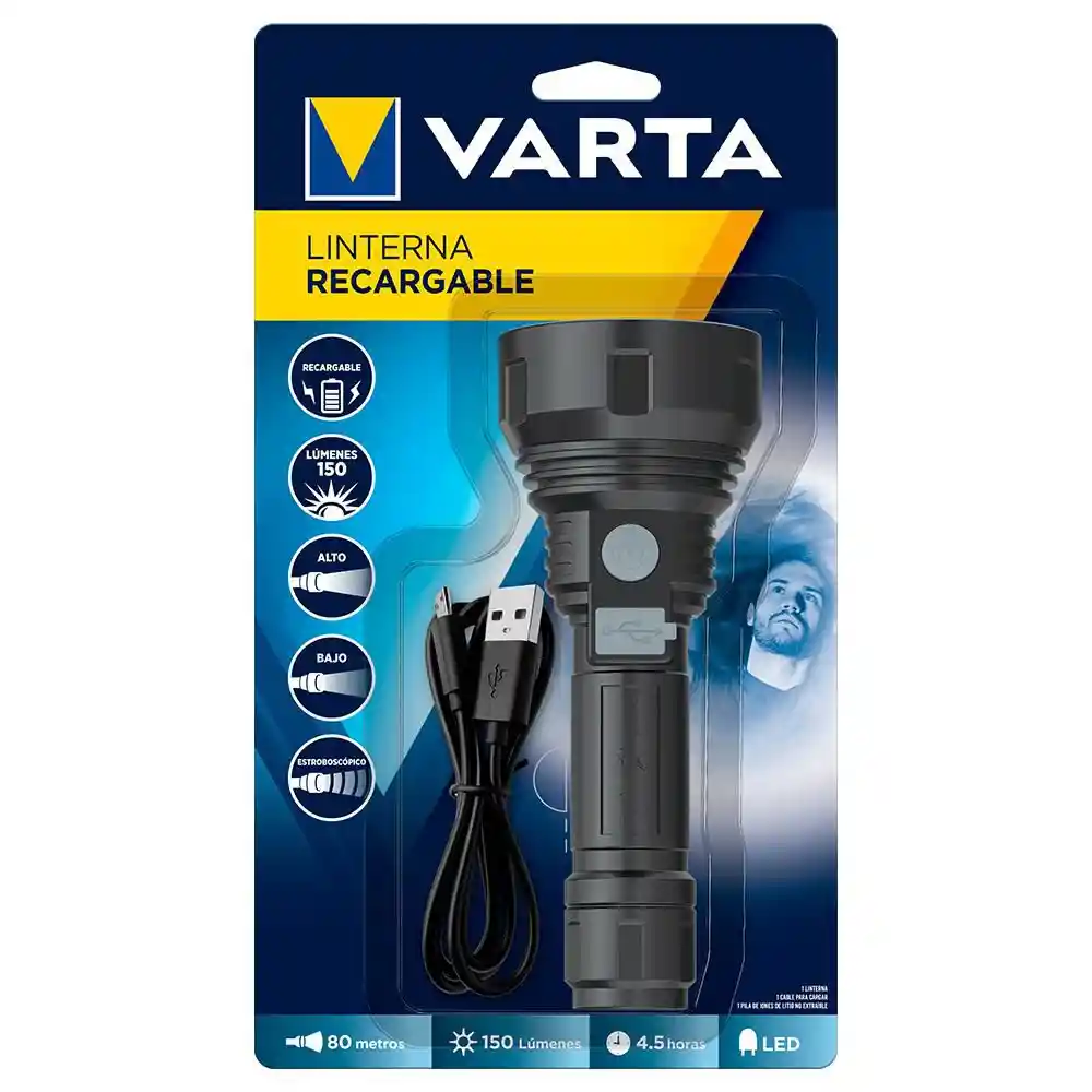 Linterna Rec 150 Lúmenes Varta E304158800