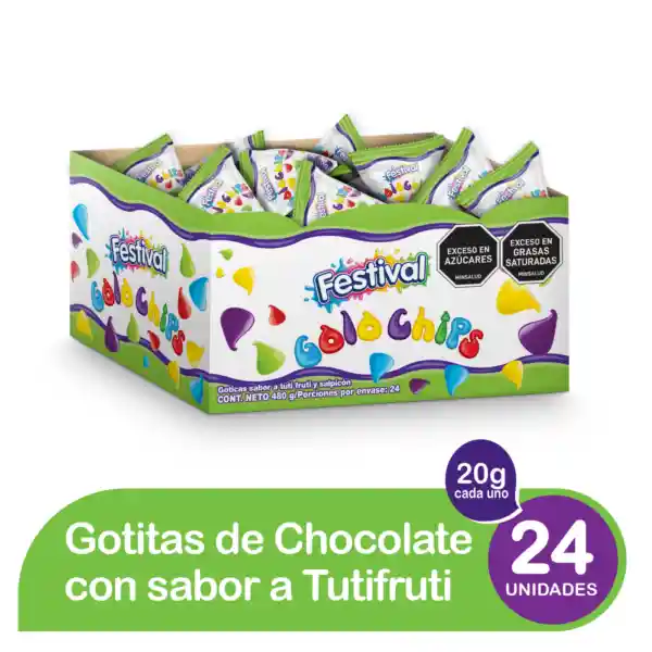 Golochips Gotitas de Chocolate Sabor Tutti Frutti