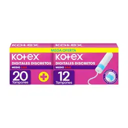 Kotex Tampón Digital Medio 32 Und