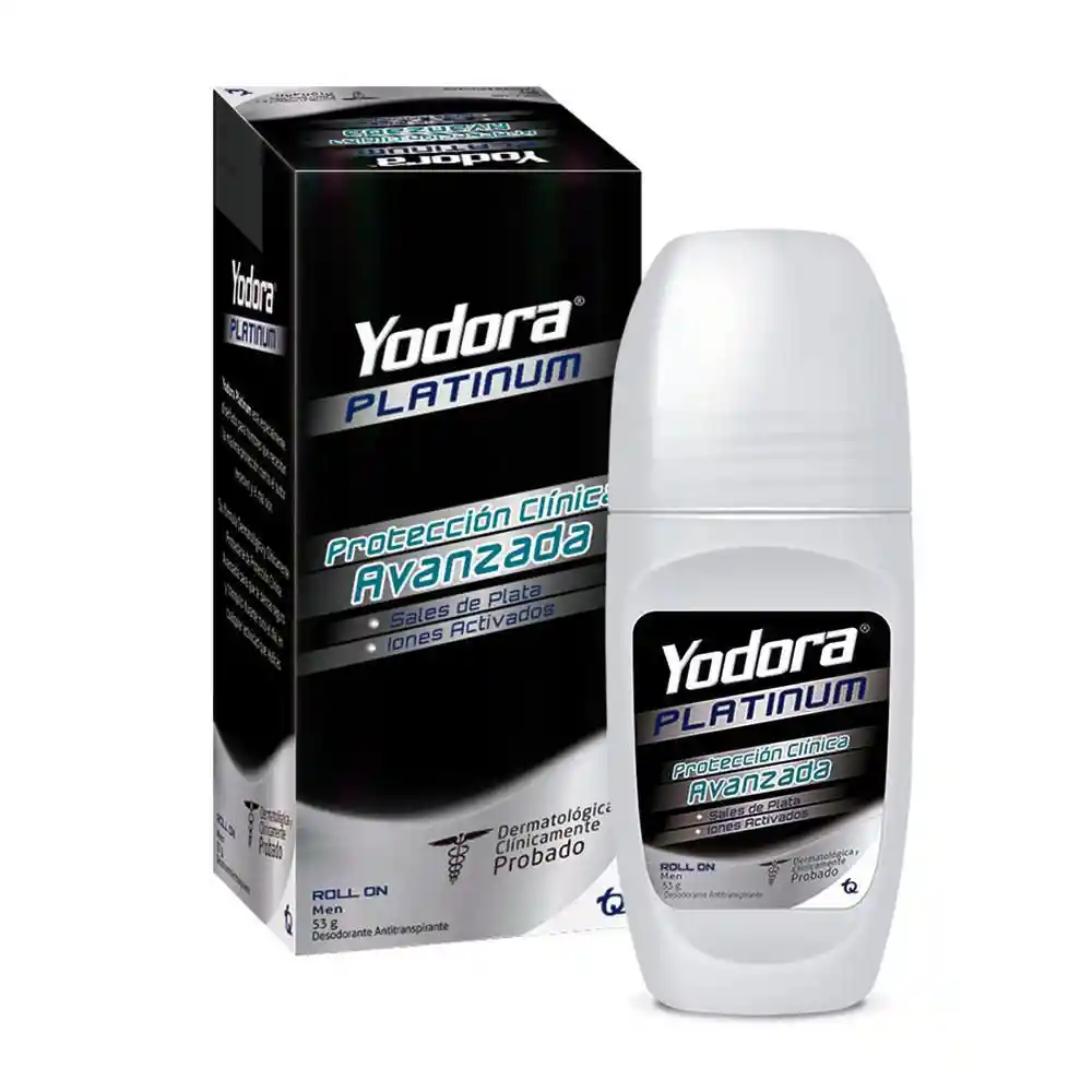 Yodora Desodorante en Roll On Platinum Men