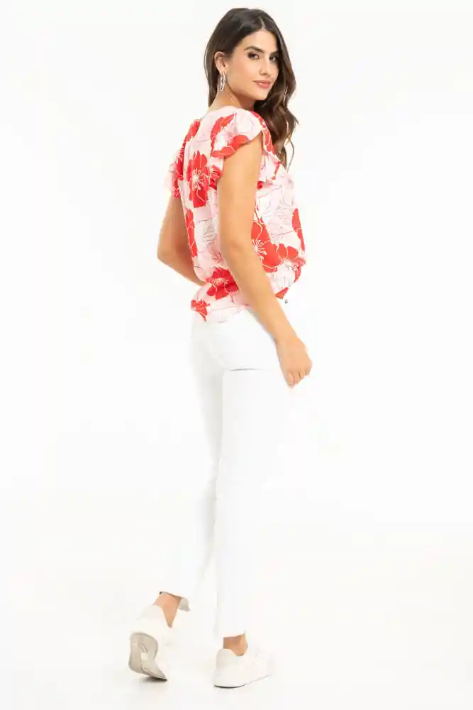 Jeans Mom Fit Blanco
