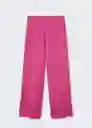 Pantalón Joggi-A Fucsia Talla M Mujer Mango