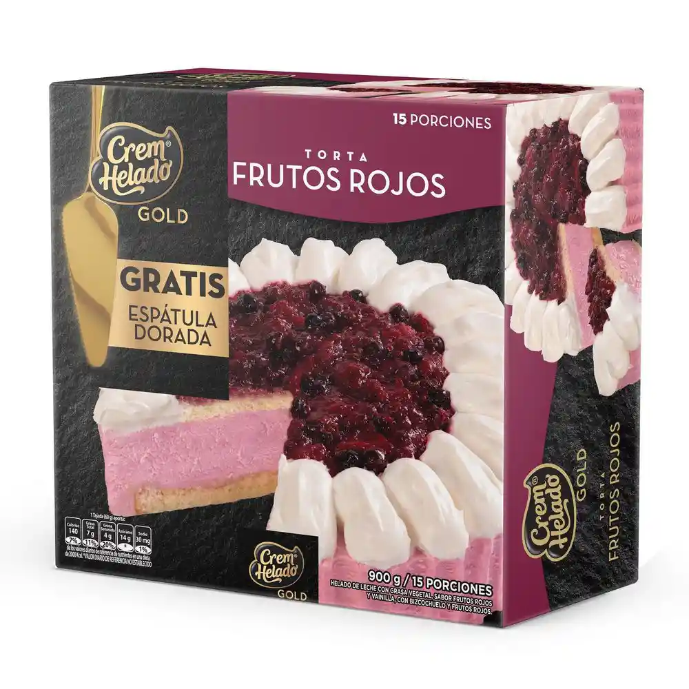 Torta Frut Rojos Gts Espatula Crem Helado