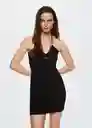 Vestido Alberta Negro Talla M Mujer Mango