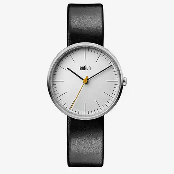 Inkanta Reloj Classic Pulso Cuero Negro Tablero Blanco