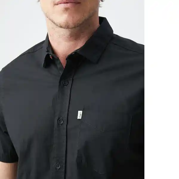 Camisa Carbon M/c Bol Negro Sombrío Ultraoscuro Talla Xxl Hombre Chevignon