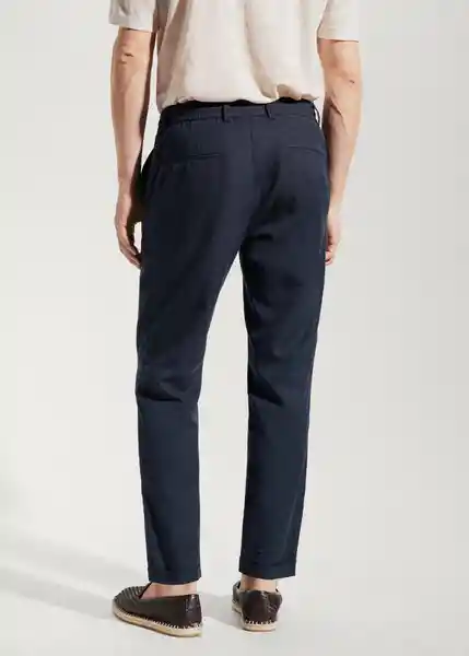 Pantalón Darren Navy Talla 40 Hombre Mango