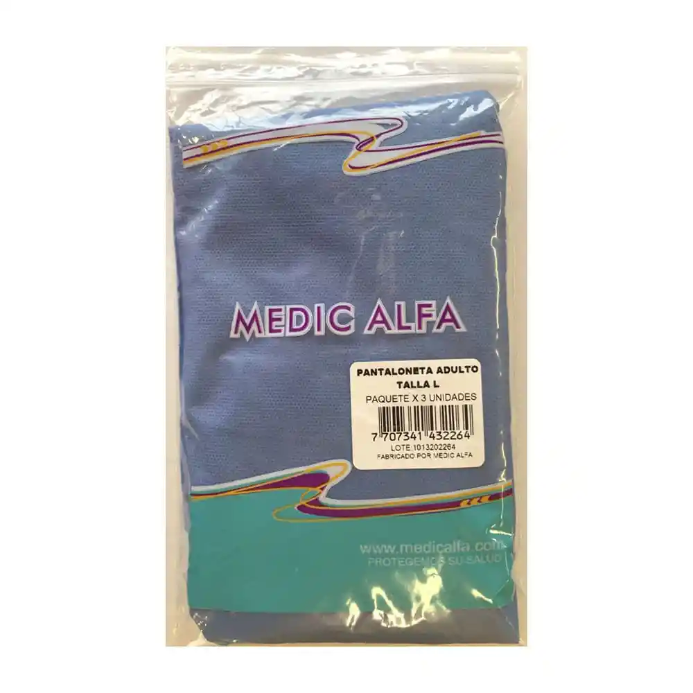 Medic Alfa Pantaloneta Unisex Talla L