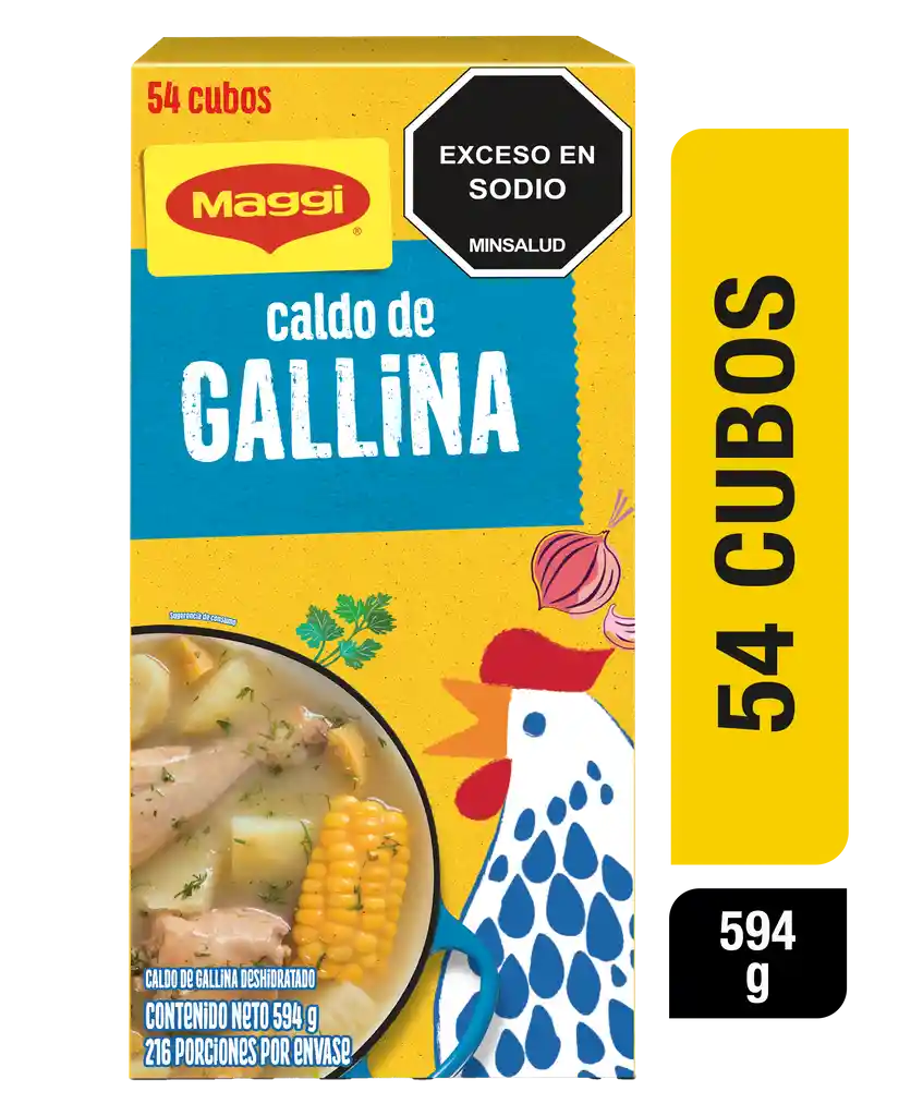 Caldo de Gallina MAGGI 54 cubos x 594g