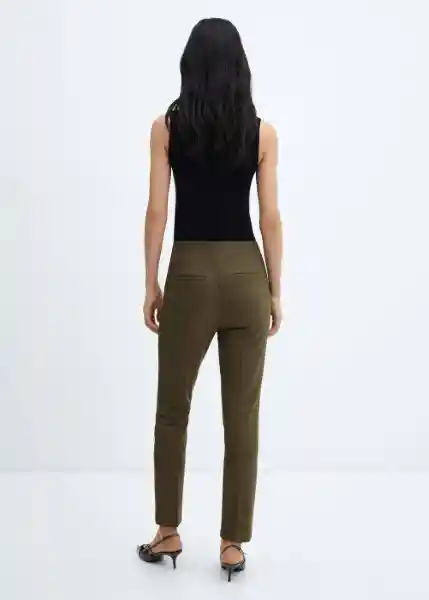 Pantalón Roque Verde Talla 34 Mujer Mango