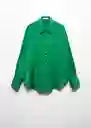 Camisa Ideale Verde Talla M Mujer Mango