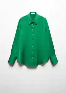Camisa Ideale Verde Talla M Mujer Mango