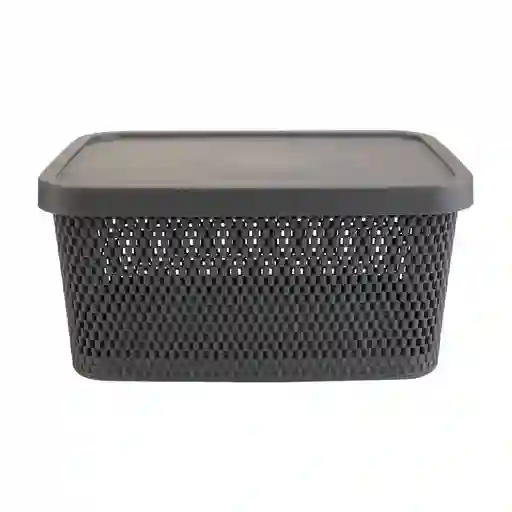 Caja Plástica Textura Panal Gris Krea