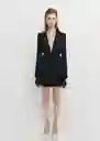 Blazer Americana Kalite Negro Talla M Mujer Mango