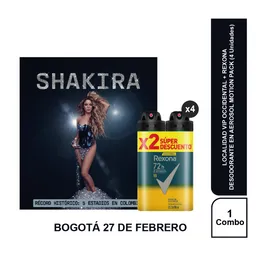 Combo Concierto Shakira Bog 27 Feb + Rexona Solid + Rexona