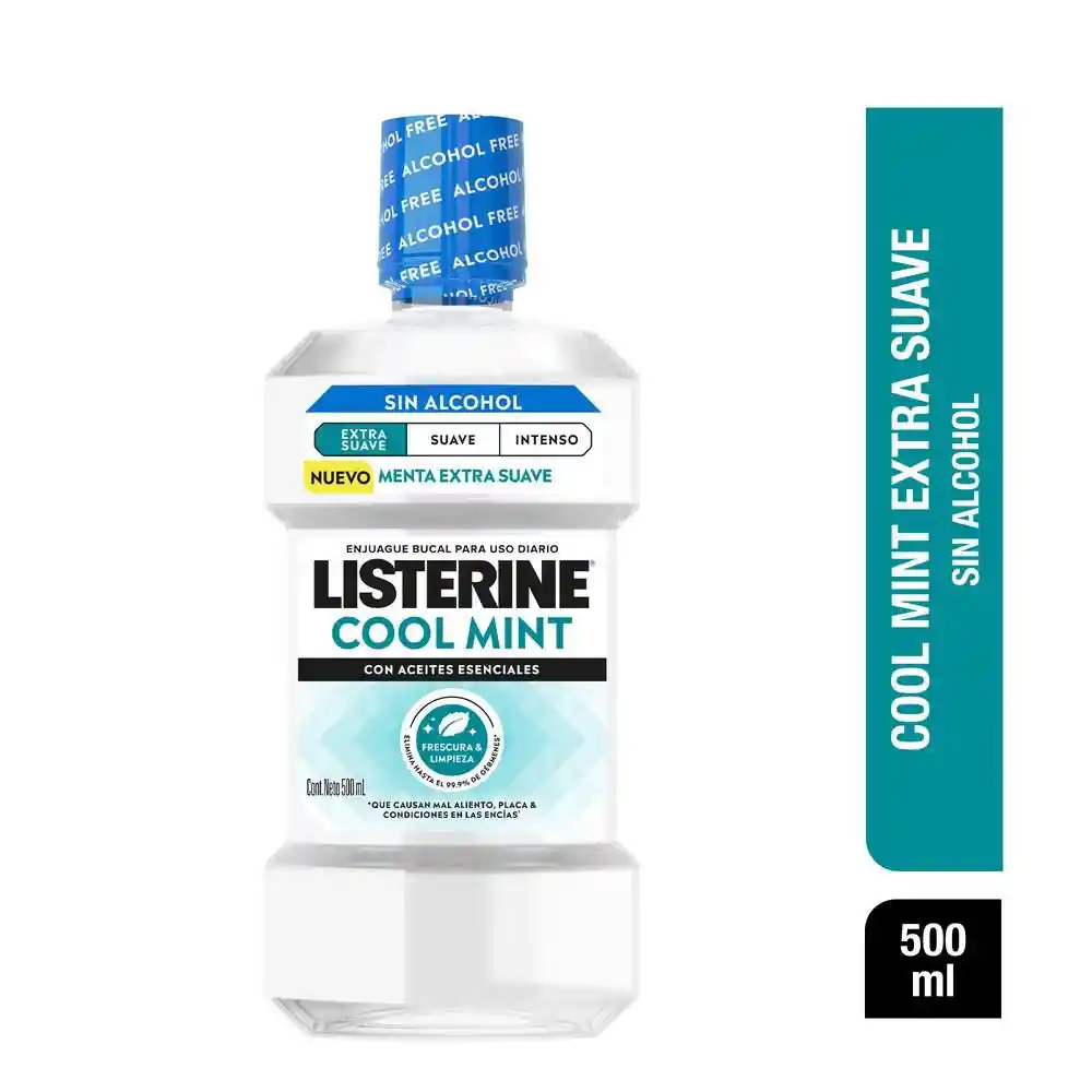 Enjuague Listerine Bucal Mentra Extra Suave (500 Ml)