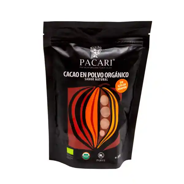 Pacari Chocolate Orgánico en Polvo Sabor Natural