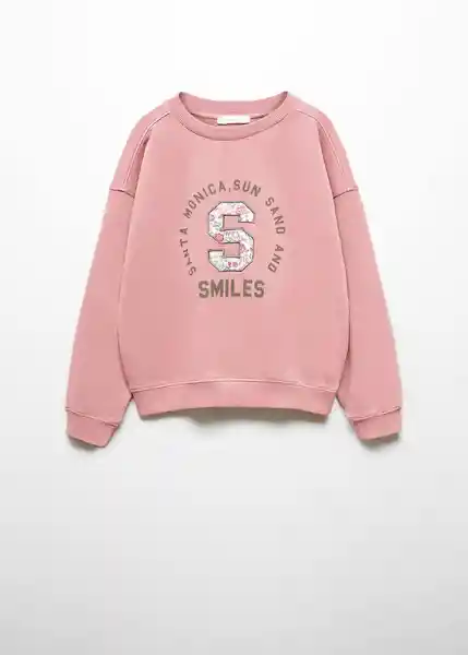 Buzo Sudadera Smiles Geranio Talla 08 Niñas Mango