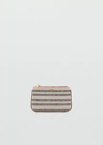 Monedero P Stripes Cuero Talla 99 Mujer Mango