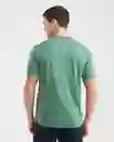 Camiseta Cuello Masculino Verde Mirto Oscuro Talla L Chevignon