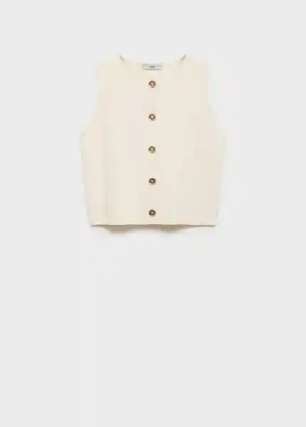 Chaleco Pinipon Crudo Talla L Mujer Mango