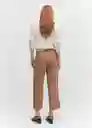 Pantalón Buckle Camel Talla 38 Mujer Mango