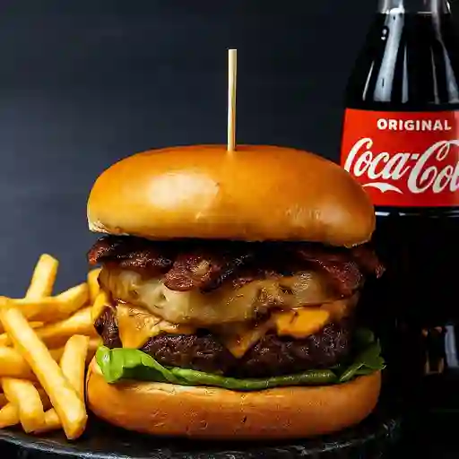 Combo hamburguesa hawaiana artesanal