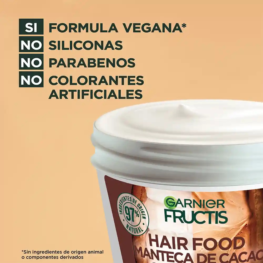 Tratamiento Capilar Hair Foof Garnier Manteca de Cacao Rizos