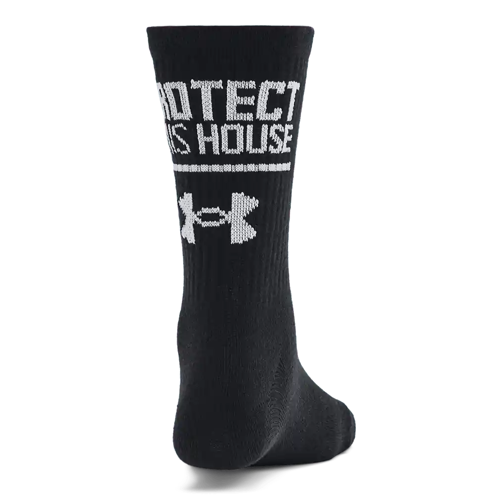 Under Armour Medias Essential Nv Mid Crew Mujer Negro LG