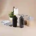 Botella Plástico Silicona Portátil de Silver Grey Negro Miniso