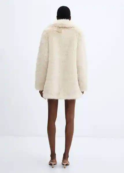 Abrigo Brindis Crudo Talla 18 Mujer Mango