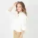 Blusa Cuello Neru Manga Larga Blanco Talla S 718912