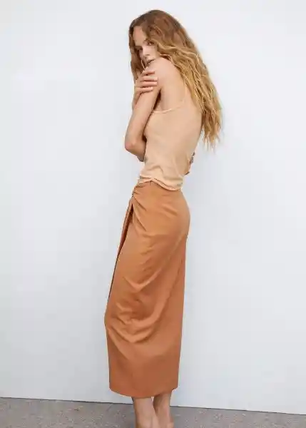Falda Famara Nude Talla 36 Mujer Mango