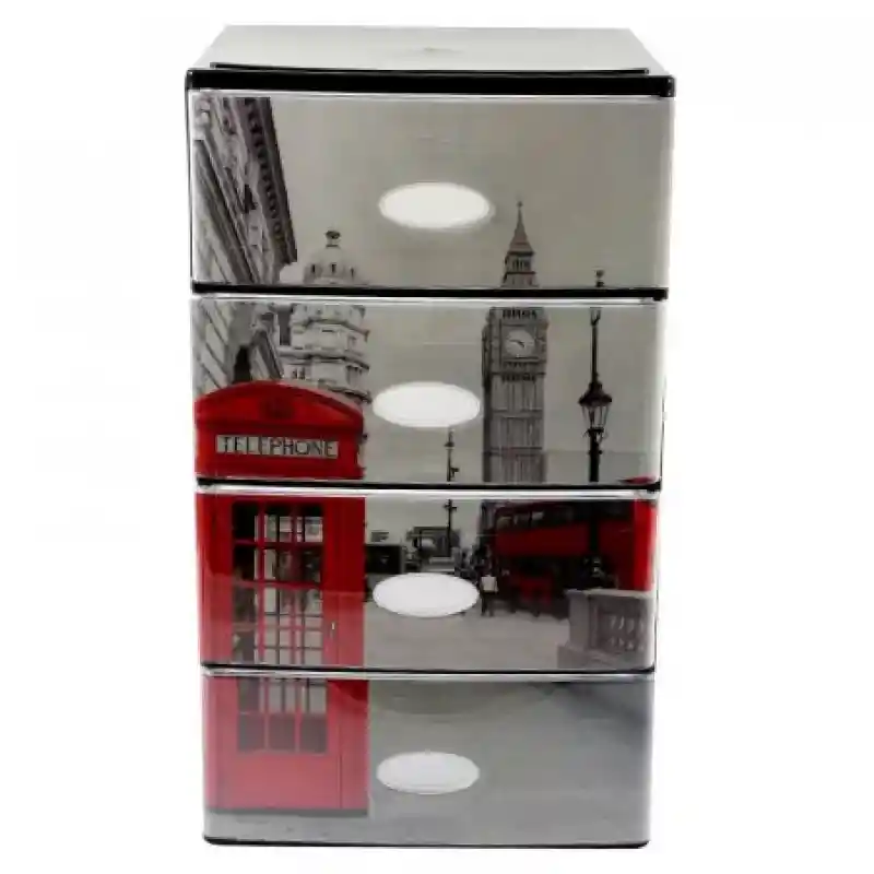 Great Plastic Cajonero Apilable Londres 4 Cajones 2083