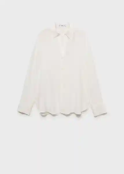 Camisa Lima Off White Talla S Mujer Mango