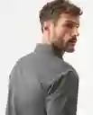 Camisa Dyed Twill Gris Foca Oscuro Talla M Chevignon