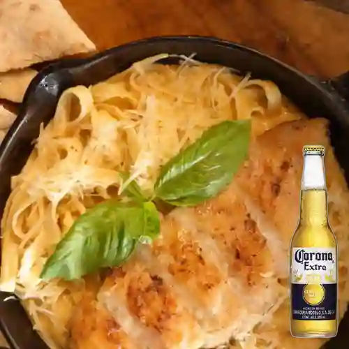 Combo Pollo Carbonara + Corona Extra 355 ml