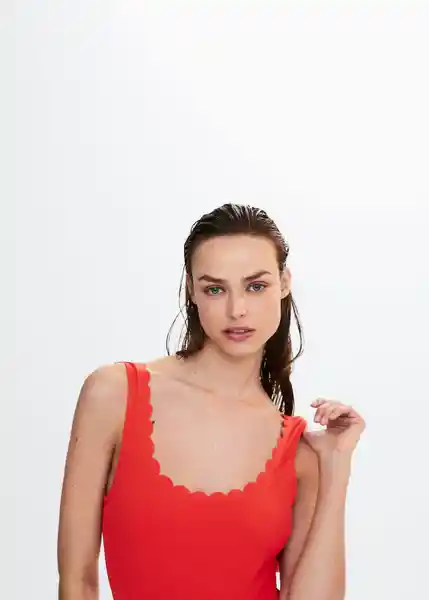 Traje del Bañador Sunny Rojo Talla XS Mujer Mango