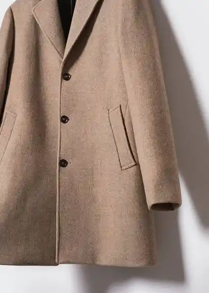 Abrigo Hake-I Beige Talla XXL Hombre Mango