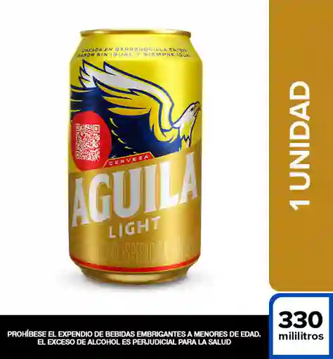 Cerveza Aguila Light Lata 330 Ml Por 24 Unidades