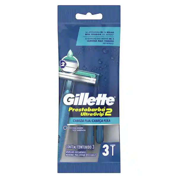 Gillette Máquina de Afeitar Prestobarba Ultragrip 2