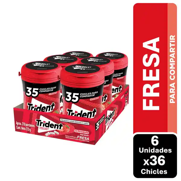 Trident Chicle Fresa Sin Azúcar