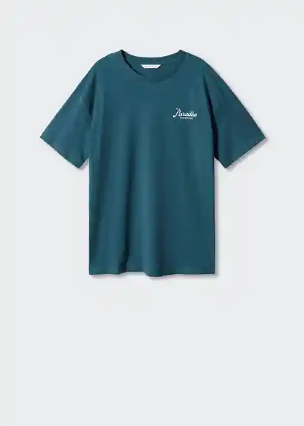 Camiseta Palm Petróleo Talla 19 Niños Mango